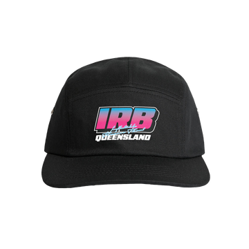IRB QUEENSLAND FINN FIVE PANEL BLACK CAP